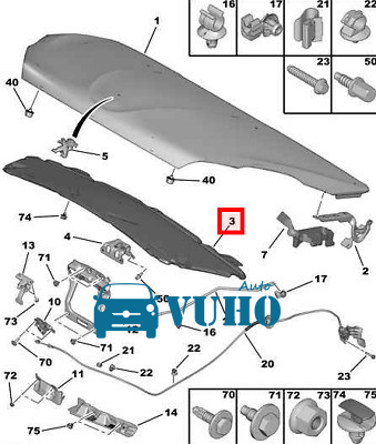 TẤM CÁCH NHIỆT CABO XE MAZDA 3S 2013 | BFF456681F 11 TẤM CÁCH NHIỆT CABO XE MAZDA 3S 2013 | BFF456681F