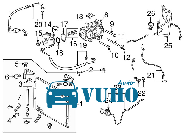 Dàn nóng xe Daewoo Matiz 2011 | 96663729 3 dàn nóng