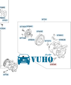 VAN ĐUÔI LỐC ĐIỀU HÒA HYUNDAI I20 2008 | 976741J000 - Image 4