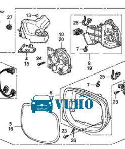 Alternative view of MẶT GƯƠNG CHIẾU HẬU TOYOTA ALTIS | 8790702080