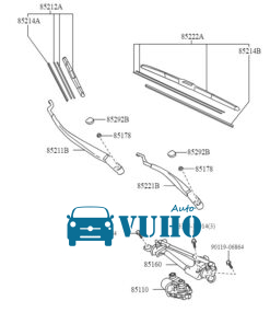 CHỔI GẠT MƯA HYUNDAI ACCENT 2016-2021 | 98850S1000 8 CHỔI GẠT MƯA HYUNDAI ACCENT 2016-2021 | 98850S1000 - Image 4