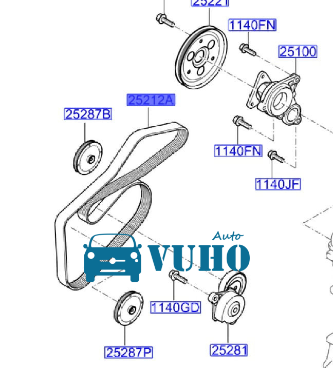 DÂY CUROA TỔNG XE FORD EVEREST | FB3Z-86-20A 5 DÂY CUROA TỔNG XE FORD EVEREST | FB3Z-86-20A - Image 5