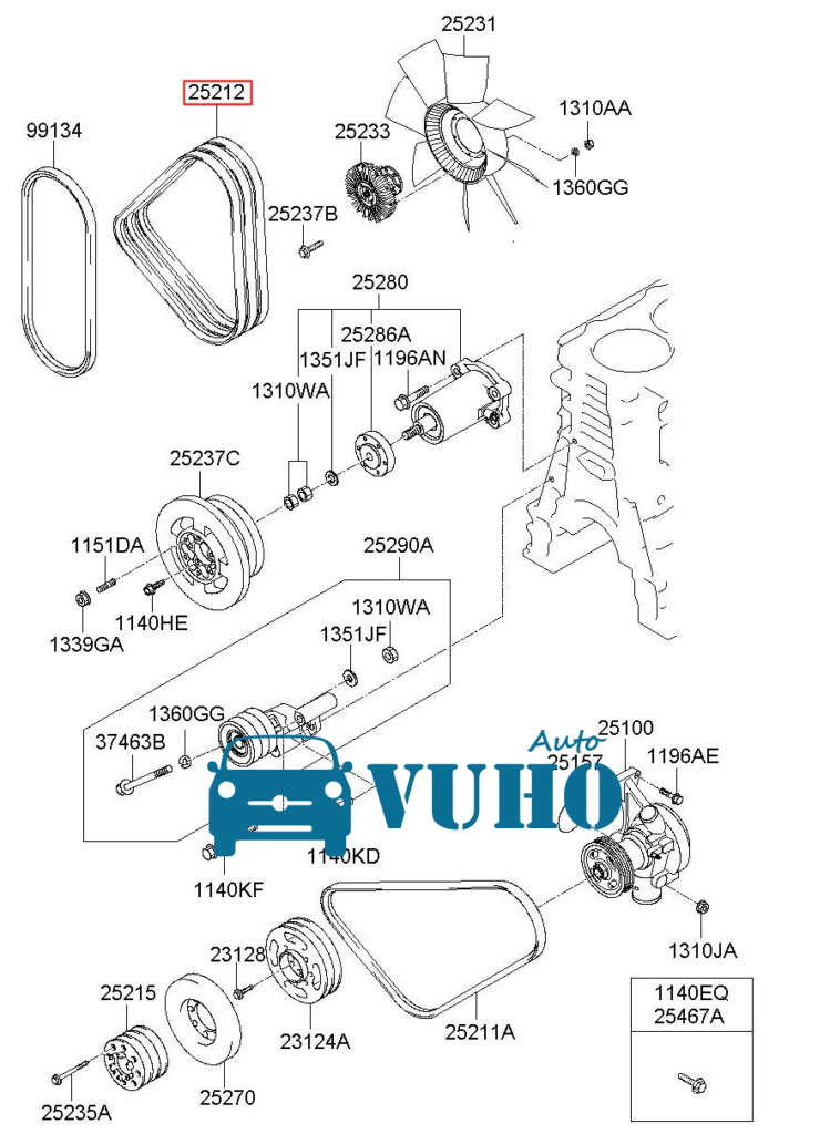 DÂY CUROA TỔNG XE FORD EVEREST | FB3Z-86-20A 4 DÂY CUROA TỔNG XE FORD EVEREST | FB3Z-86-20A - Image 4