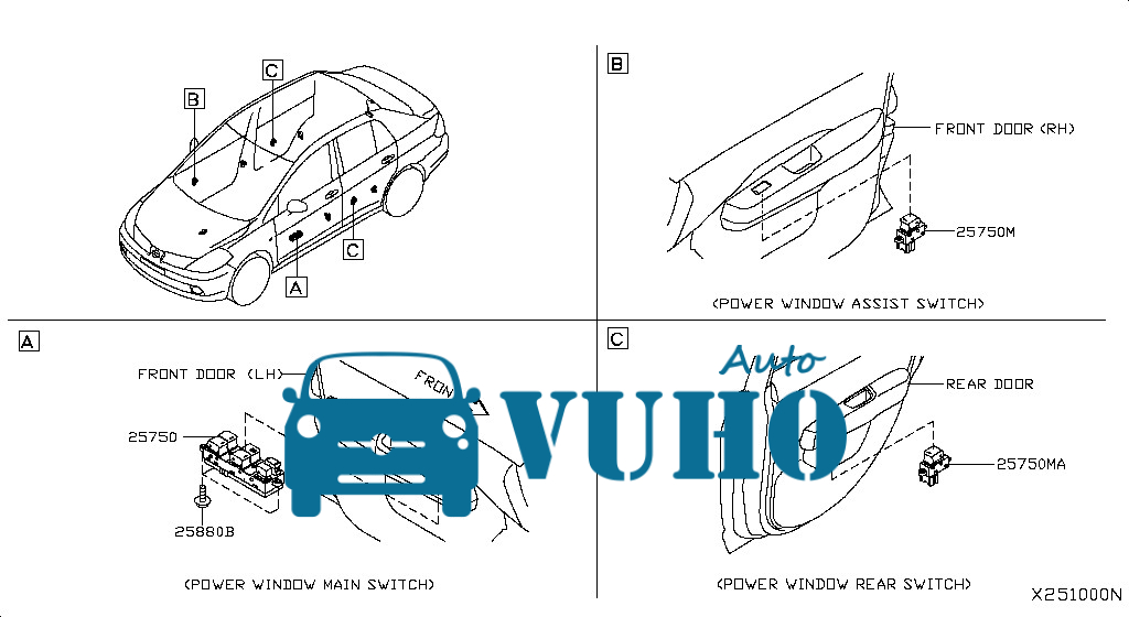 CÔNG TẮC LÊN KÍNH TỔNG XE HYUNDAI XCIENT | 936917C000 5 CÔNG TẮC LÊN KÍNH TỔNG XE HYUNDAI XCIENT | 936917C000 - Image 5