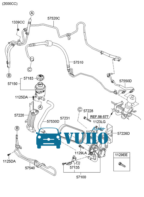TUY Ô DẦU TRỢ LỰC LÁI XE HYUNDAI SANTAFE 2021 | 314562R500 4 TUY Ô DẦU TRỢ LỰC LÁI XE HYUNDAI SANTAFE 2021 | 314562R500 - Image 4