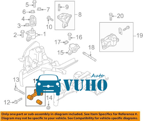 Chân máy thanh giằng Toyota Venza 2012 | 123630V020 3 Chân máy thanh giằng Toyota Venza 2012 | 123630V020 - Image 3