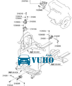 Chân máy thanh giằng Toyota Venza 2012 | 123630V020 - Image 4