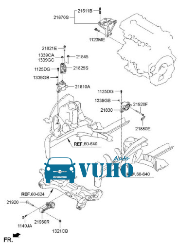 Chân máy thanh giằng Toyota Venza 2012 | 123630V020 4 Chân máy thanh giằng Toyota Venza 2012 | 123630V020 - Image 4