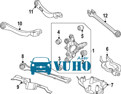 THANH GIẰNG CẦU SAU XE KIA SORENTO 2018 | 552502W000 12 thanh giằng ngang cầu sau, rotuyn thanh giằng ngang cầu sau