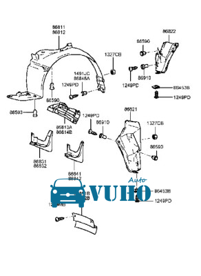 CHẮN BÙN BÁNH XE HONDA CIVIC 2008 | 74101SNAA00 11 chắn bùn bánh