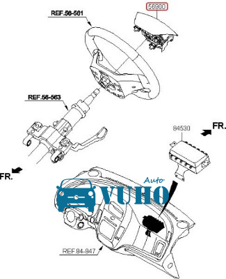 Cáp còi xe Ford Ranger 2014 | 8A6114A664AE
