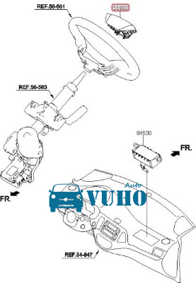 Cáp còi xe Ford Ranger 2014 | 8A6114A664AE