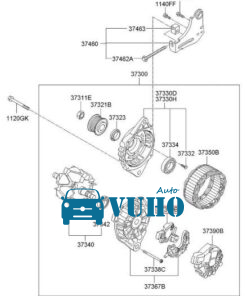 IC MÁY PHÁT XE HYUNDAI TUCSON 2006-2012 | 37300-30100 - Image 4