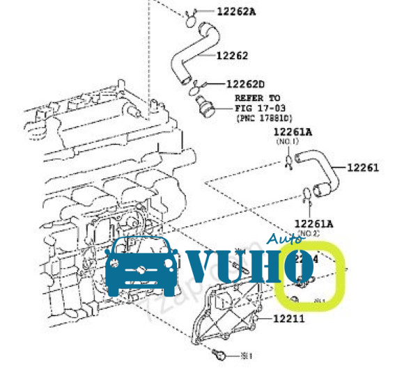 ỐNG NƯỚC THÂN MÁY KIA BONGO 3 | 221504A750 11 ỐNG NƯỚC THÂN MÁY KIA BONGO 3 | 221504A750