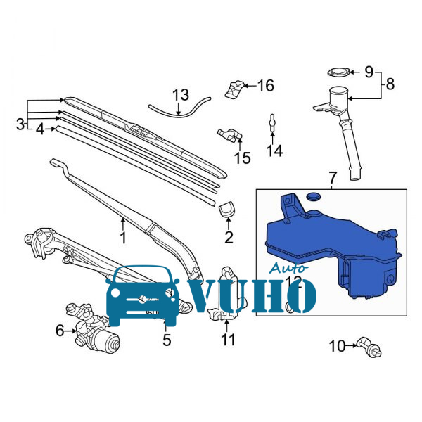 BÌNH NƯỚC RỬA KÍNH MERCEDES C220 2007-2011 | 2048691520 5 BÌNH NƯỚC RỬA KÍNH MERCEDES C220 2007-2011 | 2048691520 - Image 5
