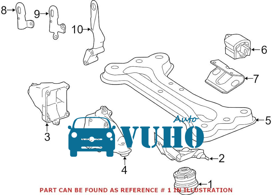 BỆ ĐỠ MÁY XE NISSAN SUNNY AT | 54401-1HM0A 12 BỆ ĐỠ MÁY XE NISSAN SUNNY AT | 54401-1HM0A