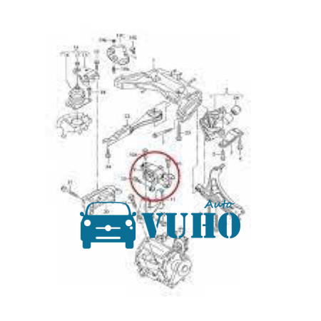 CHÂN MÁY HỘP SỐ XE TOYOTA HIACE 2010 | 1230367031 4 CHÂN MÁY HỘP SỐ XE TOYOTA HIACE 2010 | 1230367031 - Image 4