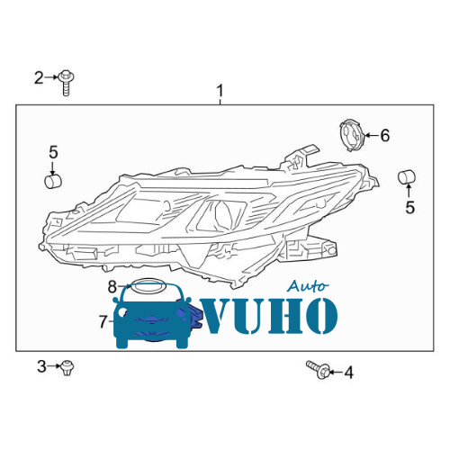 ĐÈN PHA XE MITSUBISHI L200 PICKUP | 8301C732 8 ĐÈN PHA XE MITSUBISHI L200 PICKUP | 8301C732