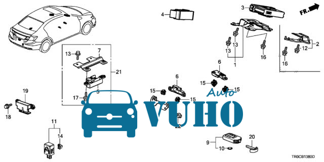 Ăng ten mở cốp xe Honda Odyssey | 38387-TZ5-A01 4 Ăng ten mở cốp xe Honda Odyssey | 38387-TZ5-A01 - Image 4