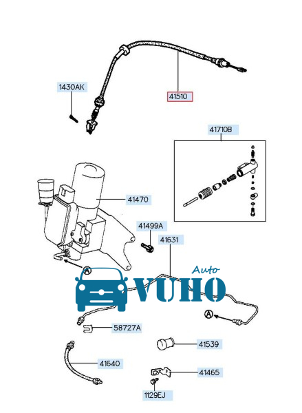 DÂY LY HỢP HYUNDAI I10 1.0 2022 | 41510K6000 8 DÂY LY HỢP HYUNDAI I10 1.0 2022 | 41510K6000