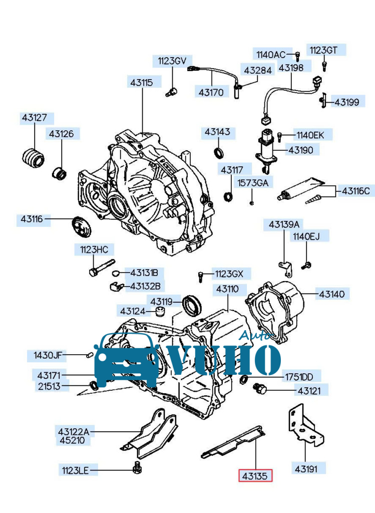 Càng cua đẩy bi tê xe Thaco Ollin 198 | 1043V8JE6-0DZA10 4 Càng cua đẩy bi tê xe Thaco Ollin 198 | 1043V8JE6-0DZA10 - Image 4