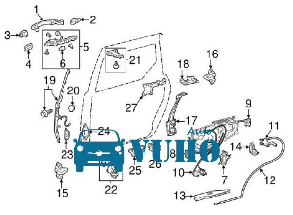 TOYOTA SIENNA 2012-2021 CÁP CỬA TRƯỢT PHỤ | 8501508011 5 TOYOTA SIENNA 2012-2021 CÁP CỬA TRƯỢT PHỤ | 8501508011 - Image 5