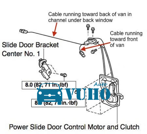 TOYOTA SIENNA 2012-2021 CÁP CỬA TRƯỢT PHỤ | 8501508011 4 TOYOTA SIENNA 2012-2021 CÁP CỬA TRƯỢT PHỤ | 8501508011 - Image 4