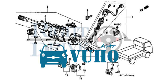 CÔNG TẮC XI NHAN XE HYUNDAI VERNA 2010 | 934101C200